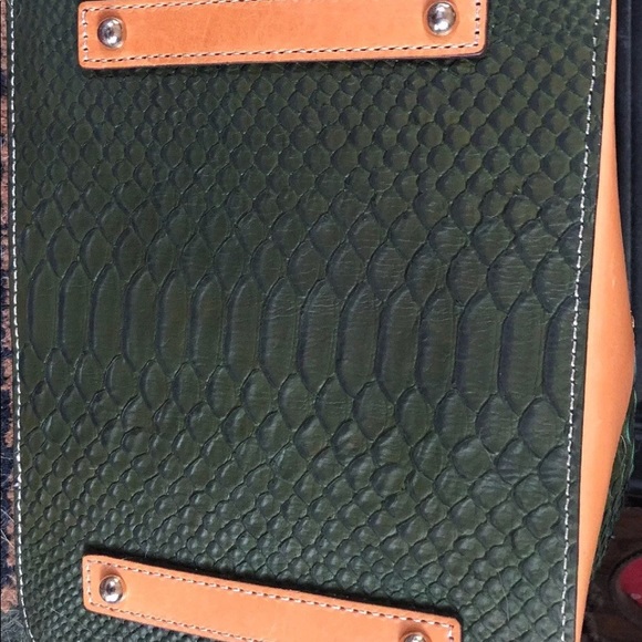 Dooney & Bourke Python Embossed Drawstring Satchel - Picture 5 of 8